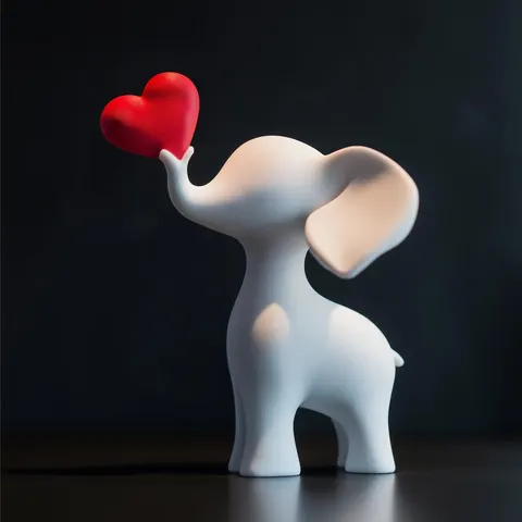 Elephant Heart — 3D printed geometric vase