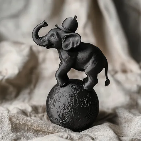 Elephant In Circus — 3D printed animal figurine