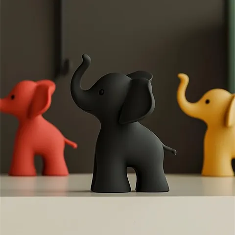 Elephant Smile — 3D printed animal figurine