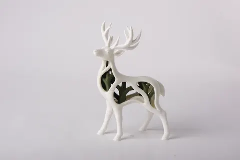 Enchanted Forest Stag — 3D printed animal figurine