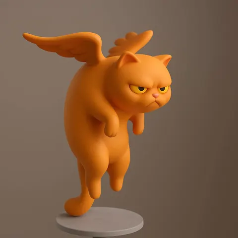 Evil Cat With Wings — 3D printed flexi animal