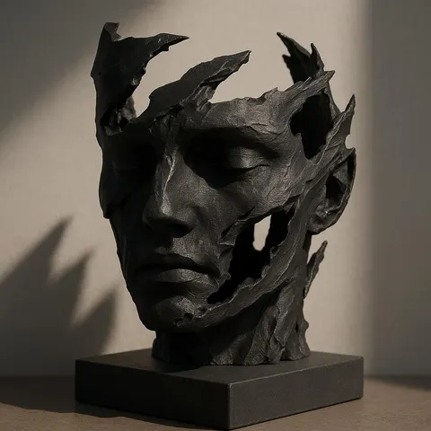 Face Mashed — 3D printed face sculpture