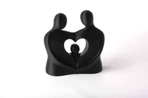 Family Embrace Sculpture — 3D printed bust sculpture