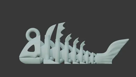 Fish Skeleton — 3D printed flexi sea creature