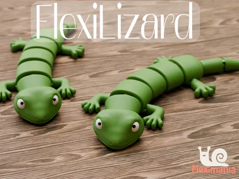 FlexiLizard Adorable Articulated Lizard Toy — 3D printed flexi reptile