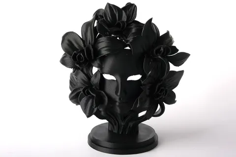 Floral Mask Sculpture — 3D printed face sculpture