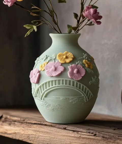 Flowers And A Bridge — 3D printed botanical sculpture