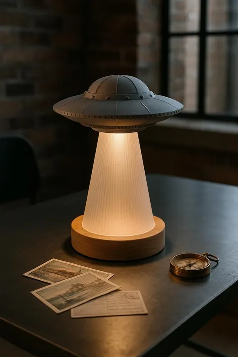 Flying Saucer Lamp — 3D printed lamp