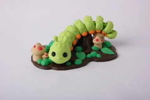 Forest Caterpillar Flexi Toy — 3D printed flexi animal