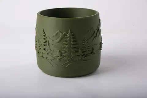 Forest Mountain Pot & Storage Box — 3D printed kitchen accessory
