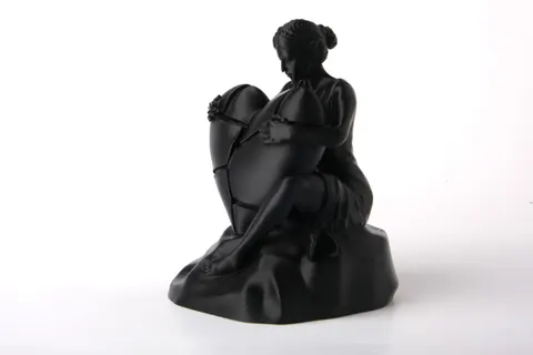 Fragmented Embrace — 3D printed bust sculpture