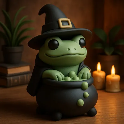 Frog Magician — 3D printed animal figurine