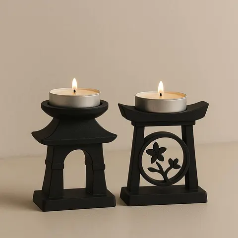 Gate Candle Holders — 3D printed desk organizer