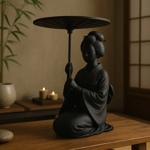 Geisha With Umbrella — 3D printed desk organizer
