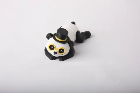 Gentleman Panda Flexi Toy Articulated Desk Buddy — 3D printed flexi animal