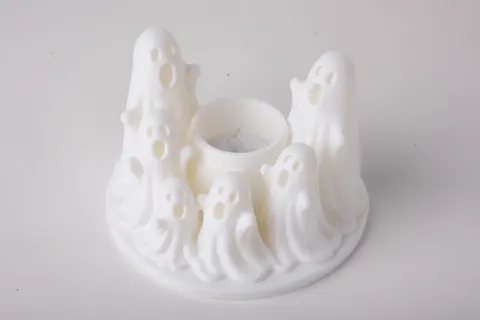Ghost Circle Candle Holder — 3D printed seasonal vase