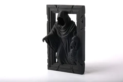 Ghost in the Frame Sculpture Gothic Decor — 3D printed gothic figurine