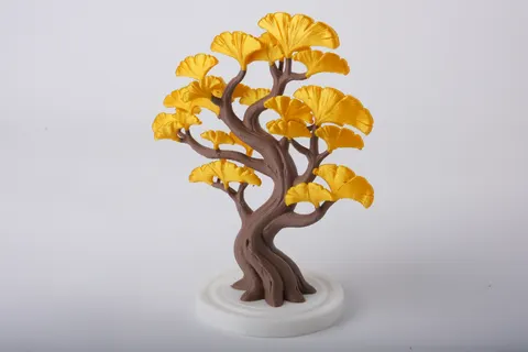 Ginkgo Tree Sculpture — 3D printed botanical sculpture