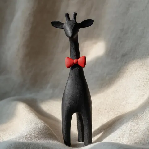 Giraffe With Bow Tie — 3D printed animal figurine