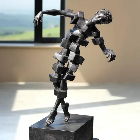 Girl Dancing In Cubes — 3D printed bust sculpture