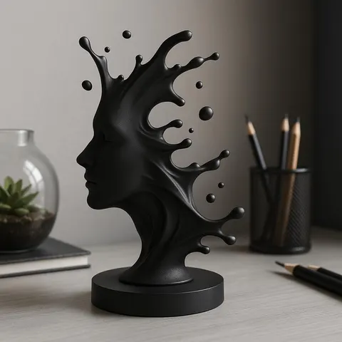 Girl From Drops — 3D printed decor piece