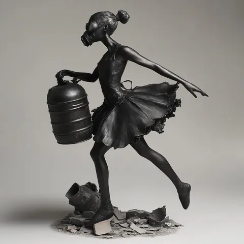 Girl In Post Apocalypse — 3D printed bust sculpture
