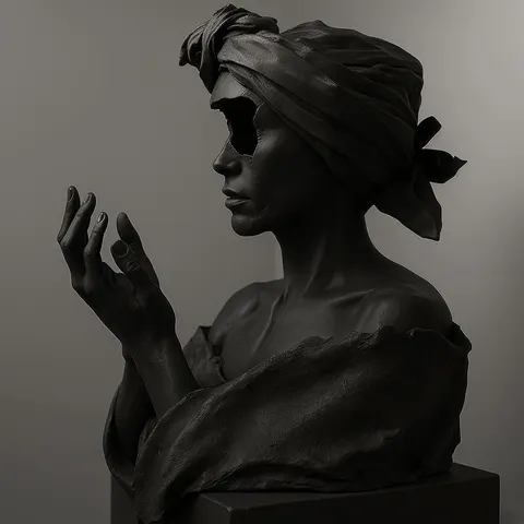 Girl In Turban 2 — 3D printed bust sculpture
