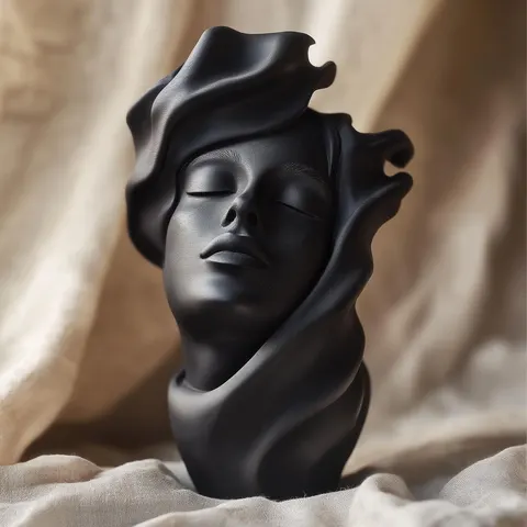Girl In Wave — 3D printed bust sculpture