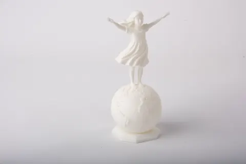 Girl on Planet Earth Figurine — 3D printed bust sculpture