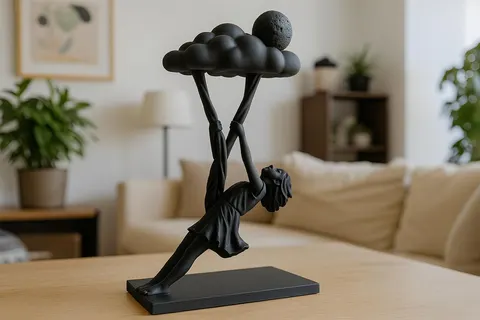 Girl Under Cloud — 3D printed bust sculpture
