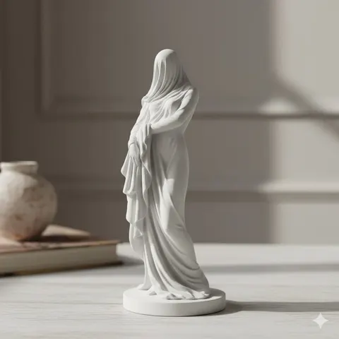Girl Under The Veil — 3D printed bust sculpture