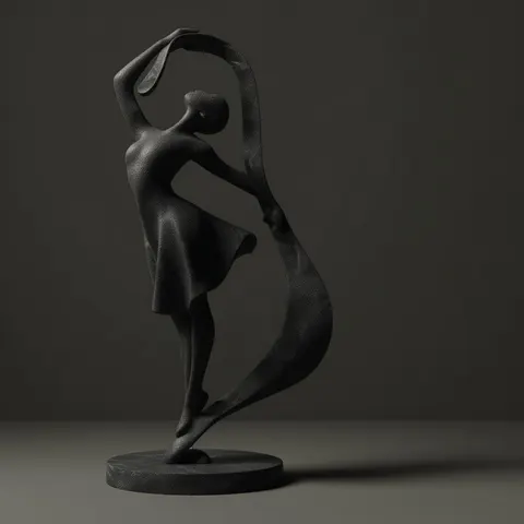 Girl With Ribbon — 3D printed bust sculpture