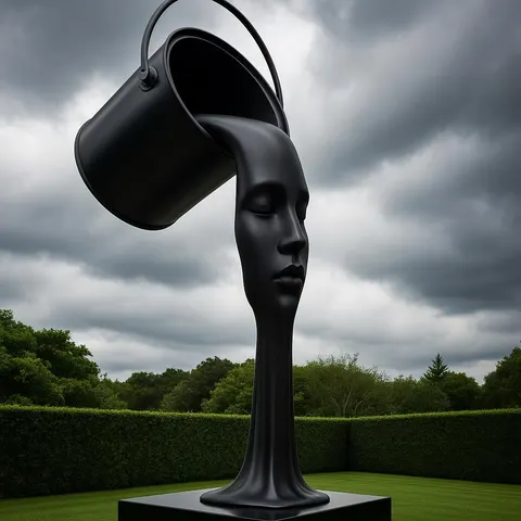 Girl's Face Leaked Out — 3D printed face sculpture