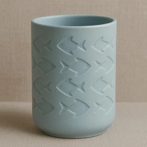 Glass Of Fish 3 — 3D printed figural vase