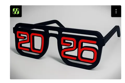 Glasses — 3D printed jewelry piece
