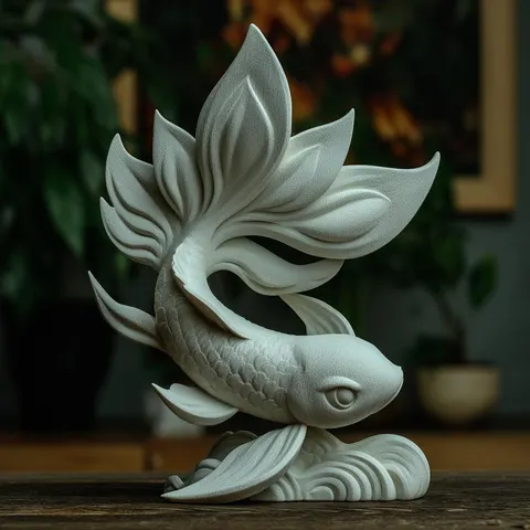 Golden Fish — 3D printed decor piece