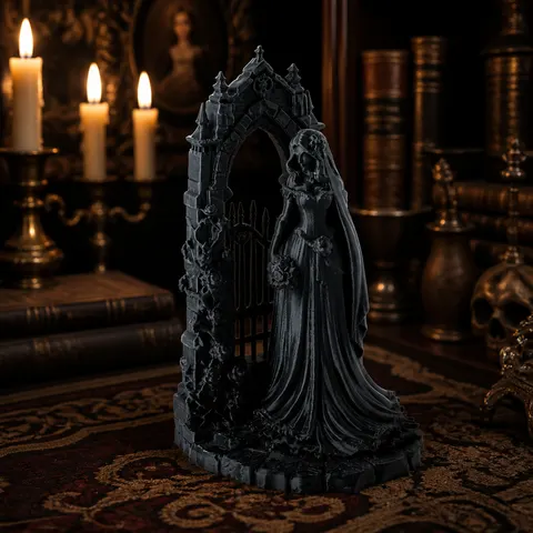 Gothic Bride Statue — 3D printed gothic figurine