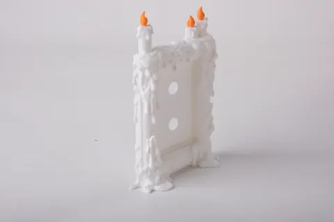 Gothic Candle Photo Frame — 3D printed wall decor piece