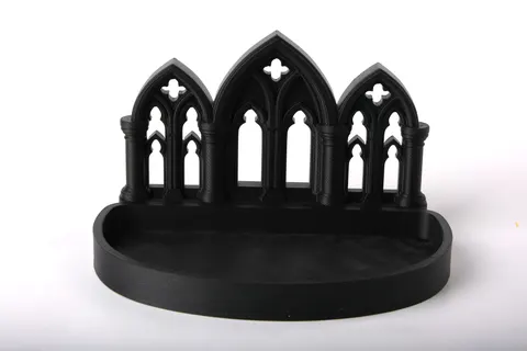 Gothic Cathedral Tray — 3D printed desk organizer