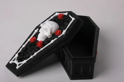 Gothic Coffin Jewelry Box — 3D printed gothic figurine