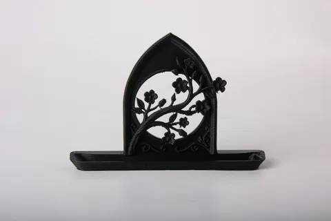 Gothic Floral Incense Holder — 3D printed botanical tray