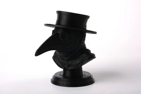 Gothic Plague Doctor Bust Dark Style Sculpture — 3D printed gothic figurine