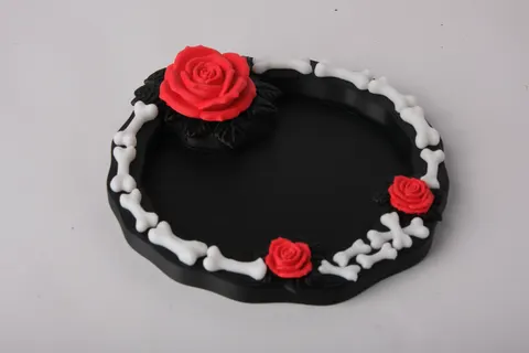 Gothic Rose Jewelry Tray — 3D printed botanical tray