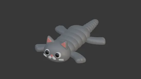 Grey Cat — 3D printed decor piece