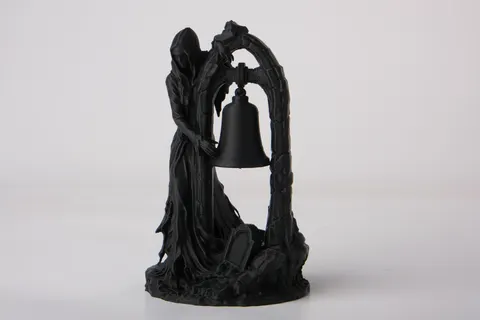 Grim Reaper Bell Sculpture — 3D printed gothic figurine