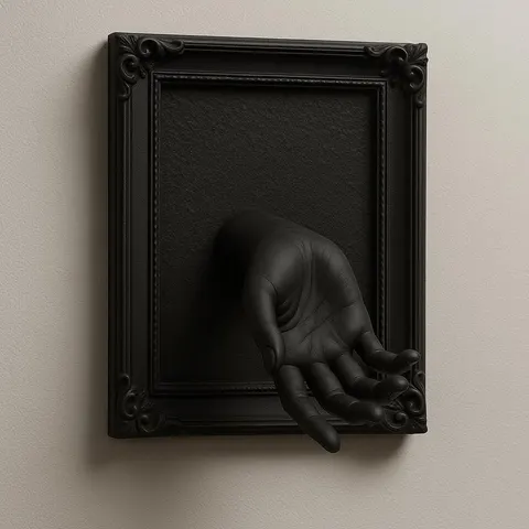 Hand In Painting — 3D printed face sculpture