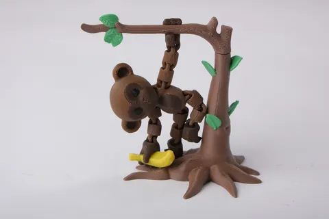 Hanging Monkey Flexi Toy — 3D printed fidget toy
