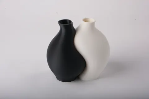 Harmony Duo Vase — 3D printed geometric vase
