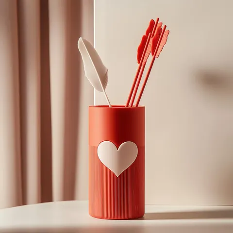 Heart Corrugated — 3D printed wall decor piece