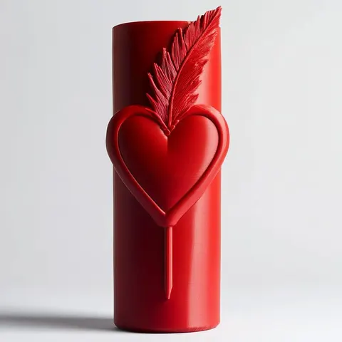 Heart Feather — 3D printed jewelry piece